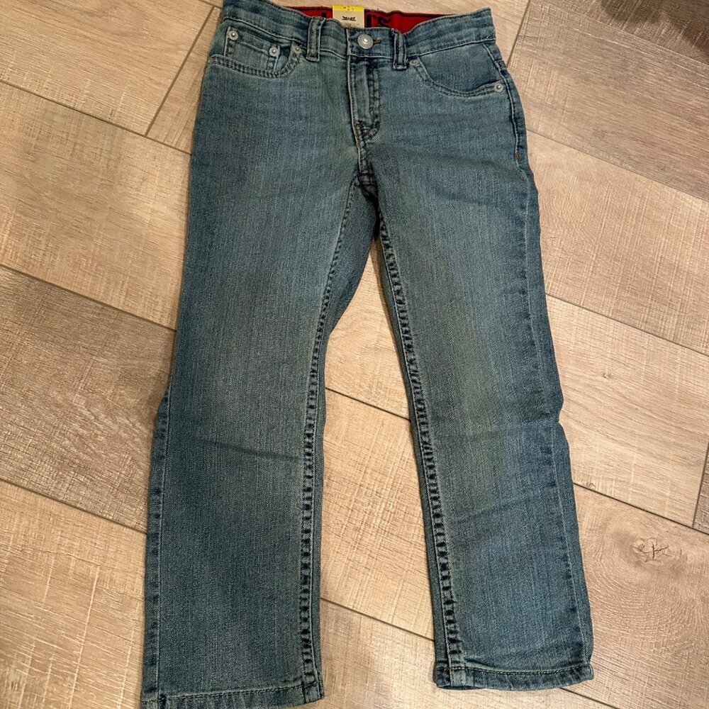 Levis Youth 511 Slim Flex Stretch Jeans Adjustable Waistband Blue Denim Size5